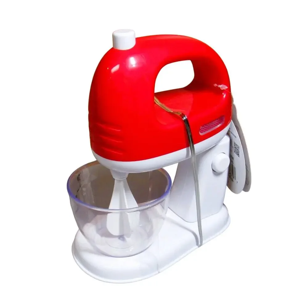 Ankyo Toy Stand Mixer Red and White Durable Plastic Battery Operated Mixing Bowl